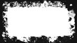 © Mr.Vander - Grunge border, frame. Vector black and white texture background