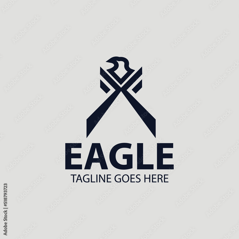 Eagle logo design template. Vector illustration Stock Vector | Adobe Stock