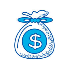 Sticker - money bag icon