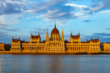 Wall Mural - The city of Budapest with the parliament building 