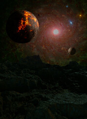 Wall Mural - space galaxy background
