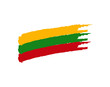 Lithuanian Flag. Vector Lithuania Flag with watercolor effect. Flag of Lithuania, art vector image, suitable for a logo, icon or banner