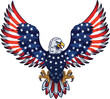 American Redoubtable  Eagle with USA flags