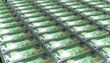 3D Pile of Qatar 5 Riyals Money banknote