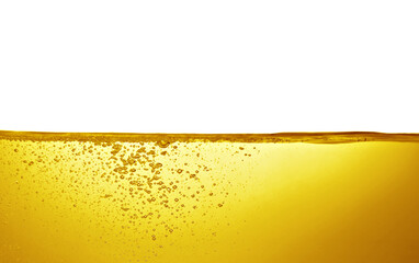 Natural organic cooking oil on white background