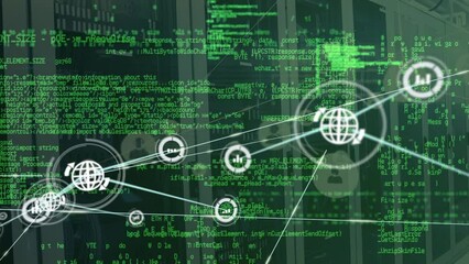 Poster - Animation of connections and data processing over servers