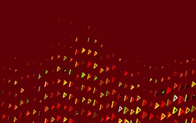 Wall Mural - Dark Green, Red vector layout with lines, triangles.