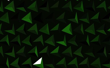  Dark Green vector background with polygonal style.
