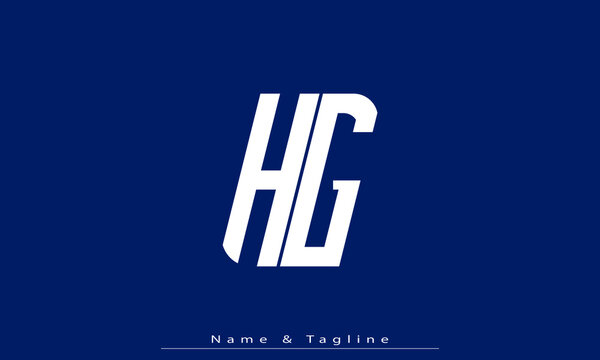Alphabet letters Initials Monogram logo HG , GH