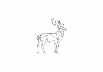 Wall Mural - geometric deer