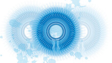 Abstract Image. The Illustrations And Clipart. Gradient-blue And Light Blue Circles In White Space.