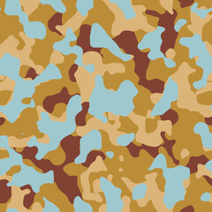 Poster - Camouflage sand pattern, seamless military background, light design for printing clothing, fabric.