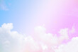 © masterjew - Cloud and sky with a pastel colored background and wallpaper, abstract sky background in sweet color.