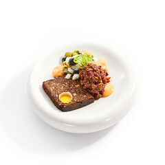 Wall Mural - Beef tartare side view