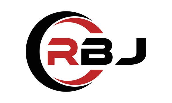 RBJ three letter swoosh logo design vector template | monogram logo | abstract logo | wordmark logo | letter mark logo | business logo | brand logo | flat logo | minimalist logo | text | word | symbol