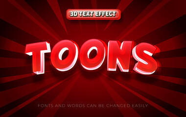 Wall Mural - Toons 3d editable text effect style