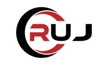 RUJ Three Letter Swoosh Logo Design Vector Template | Monogram Logo | Abstract Logo | Wordmark Logo | Letter Mark Logo | Business Logo | Brand Logo | Flat Logo | Minimalist Logo | Text | Word | Symbol