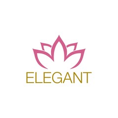 Wall Mural - Flower lotus logo, Beauty or spa logo template isolated on white background