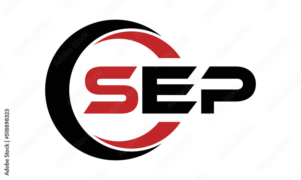SEP three letter swoosh logo design vector template | monogram logo | abstract logo | wordmark logo | letter mark logo | business logo | brand logo | flat logo | minimalist logo | text | word | symbol
