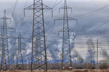 power lines energy industry abstract background technology cable