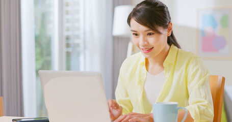 Canvas Print - woman and laptop