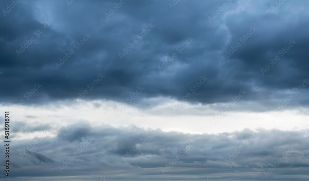Dark dramatic sky with stormy clouds before the rain,The rainy season ...