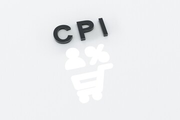 CPI concept text sunlight 3D illustration