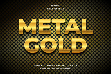 Metal Gold 3D Editable Text Effect