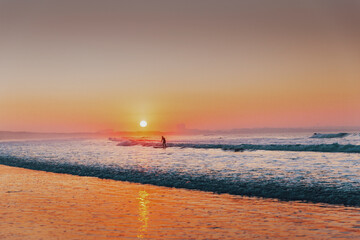 Wall Mural - orange sunset