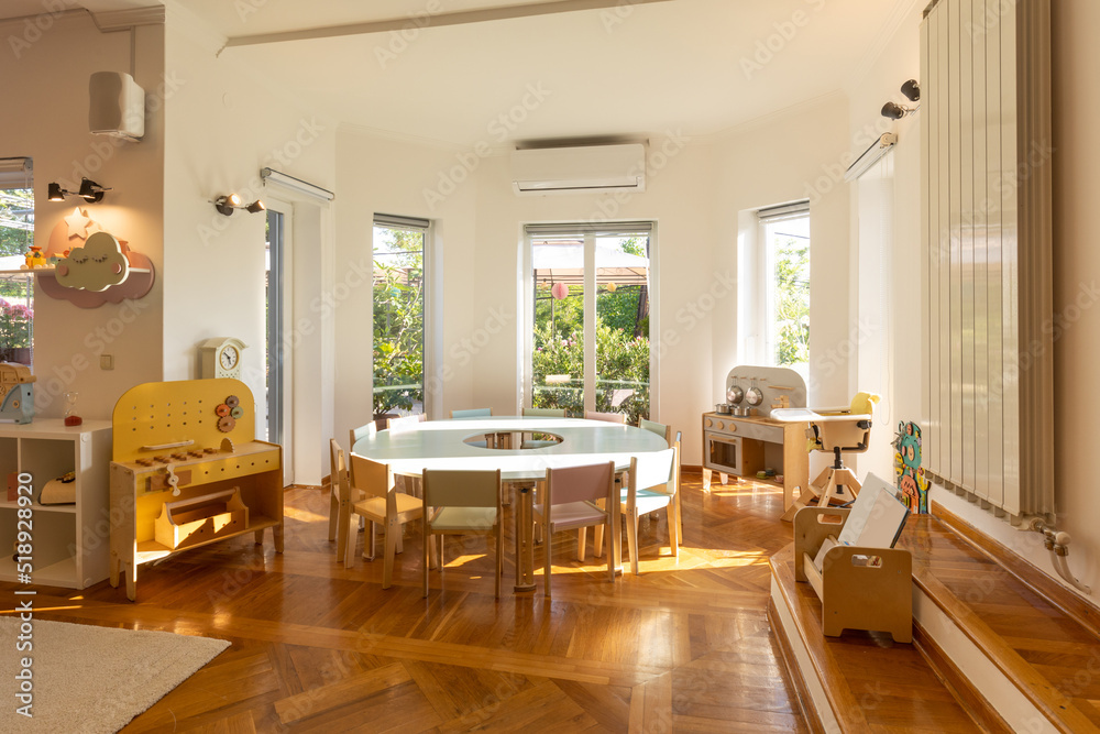 Interior of a montessori kindergarten Stock Photo | Adobe Stock
