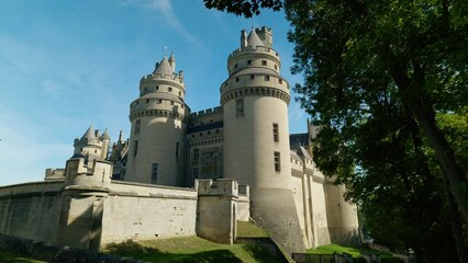 Wall Mural - The towers of the Pierrefonds castle in the summrt, France