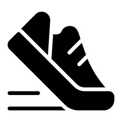 Canvas Print - sneaker glyph icon