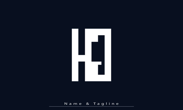 Alphabet letters Initials Monogram logo HJ , JH