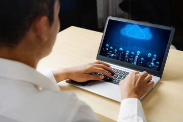 Poster - cloud computing software for modish remote work and personal data storage
