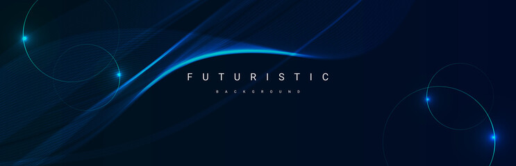 Wall Mural - Abstract geometry smooth glossy line future techno design background