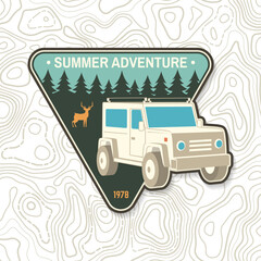 Wall Mural - summer adventure. summer camp logo patch. vector illustration concept for shirt or logo, print, stam