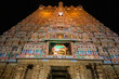 A beautiful art work on the gopuram of Srirangam temple in trichy