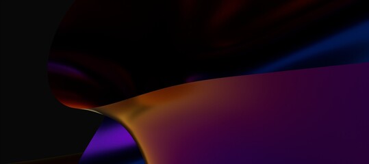 Poster - Abstract 3d render, futuristic background design, modern illustration