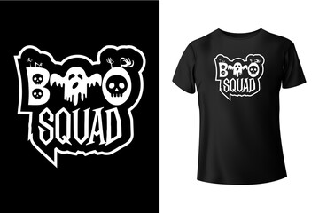 The boo squad - Happy Halloween t-shirt design template