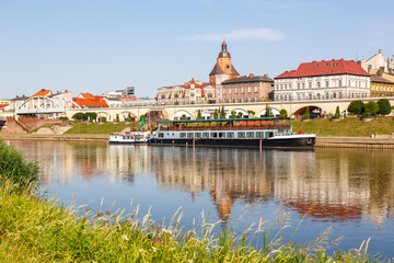 Wall Mural - Gorzów Wielkopolski town city at river Warta in Poland