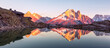 © Ivan Kmit - Colourful sunset on Lac Blanc lake in France Alps. Monte Bianco mountain range on background. Vallon de Berard Nature Preserve, Chamonix, Graian Alps. Landscape photography
