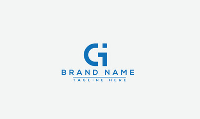 Logo design letter GI . Elegant modern. Vector template.