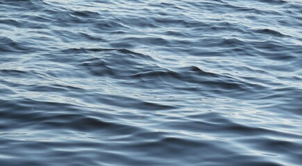 Natural blue water background with soft waves on Florida river