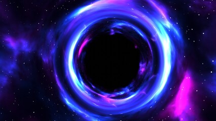 Wall Mural - Beautiful black hole. Сollapsar. Outer space. Cosmic footage. Massive black hole.	
