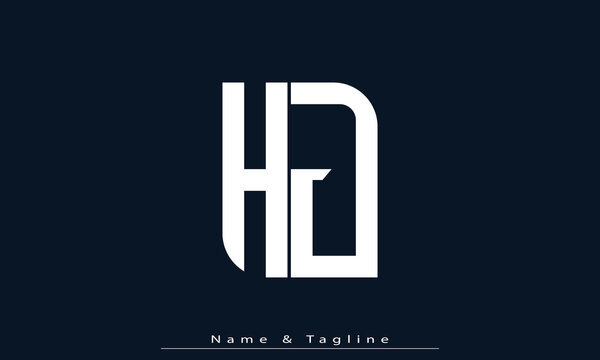 Alphabet letters Initials Monogram logo HJ , JH