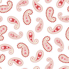 Wall Mural - Cute and simple paisley seamless pattern,