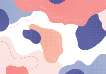 Poster - abstract colorful template design decorative minimal tone. overlapping with halftone circle element 