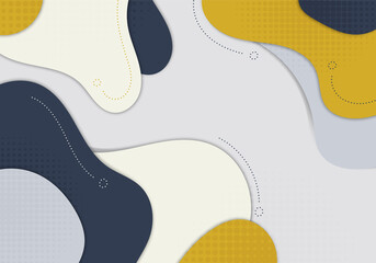 Poster - abstract colorful template doodles design decorative template. overlapping style with minimal halfto