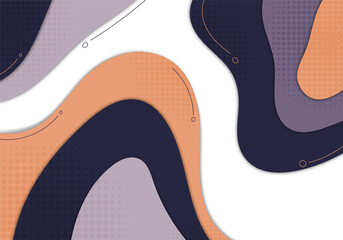 Poster - abstract colors doodle template design decorative artwork. overlapping for minimal style template ba