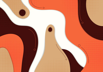 Poster - abstract colorful template design artwork of doodle design style. overlapping with halftone artwork 